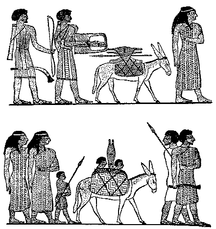Famille sémitique arrivant en Égypte