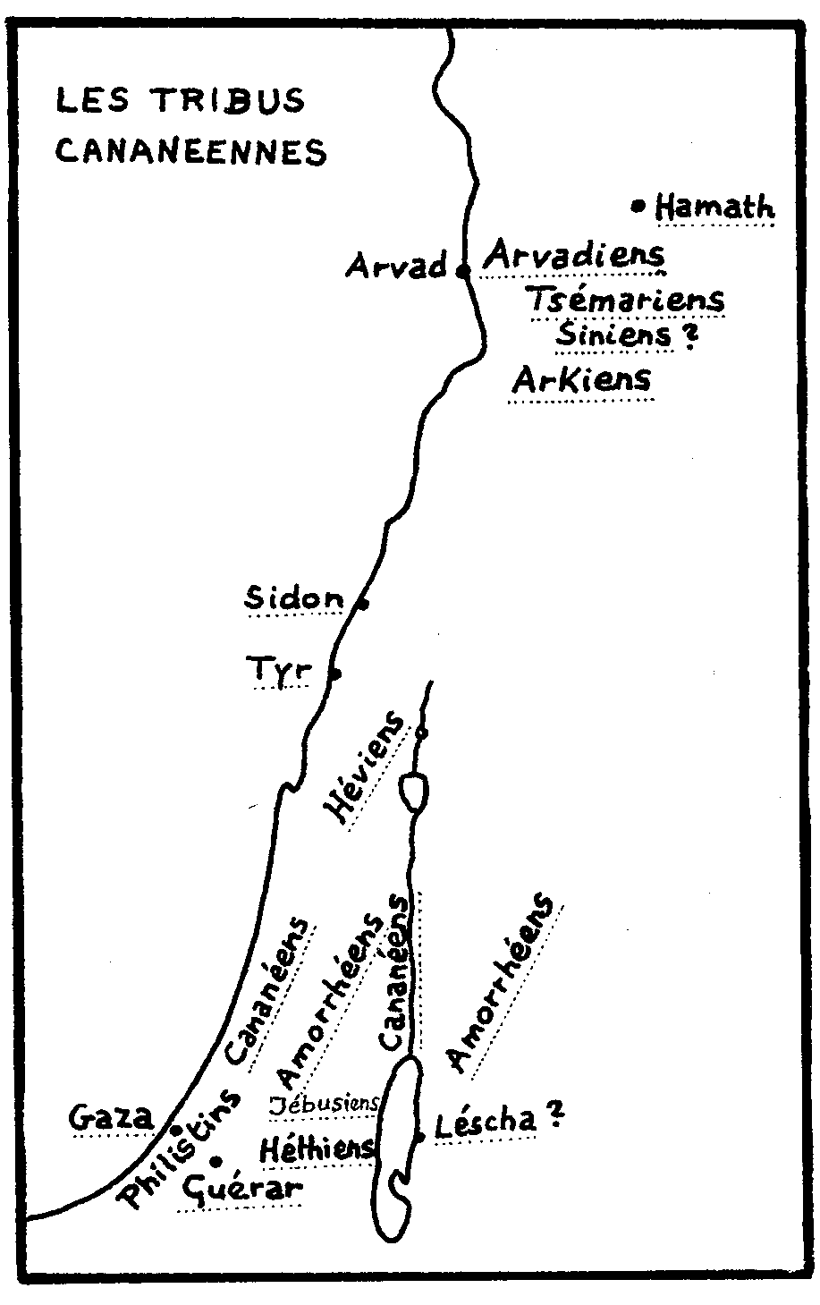 Les tribus cananéennes