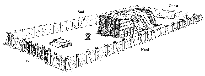 Vue générale du tabernacle et du parvis